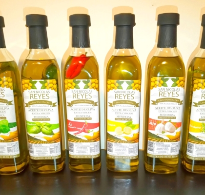 12 Botellas Vidrio Aceite De Oliva Extra Virgen Saborizados Aji, Ajo, Oregano, Romero, Limon, Albahaca