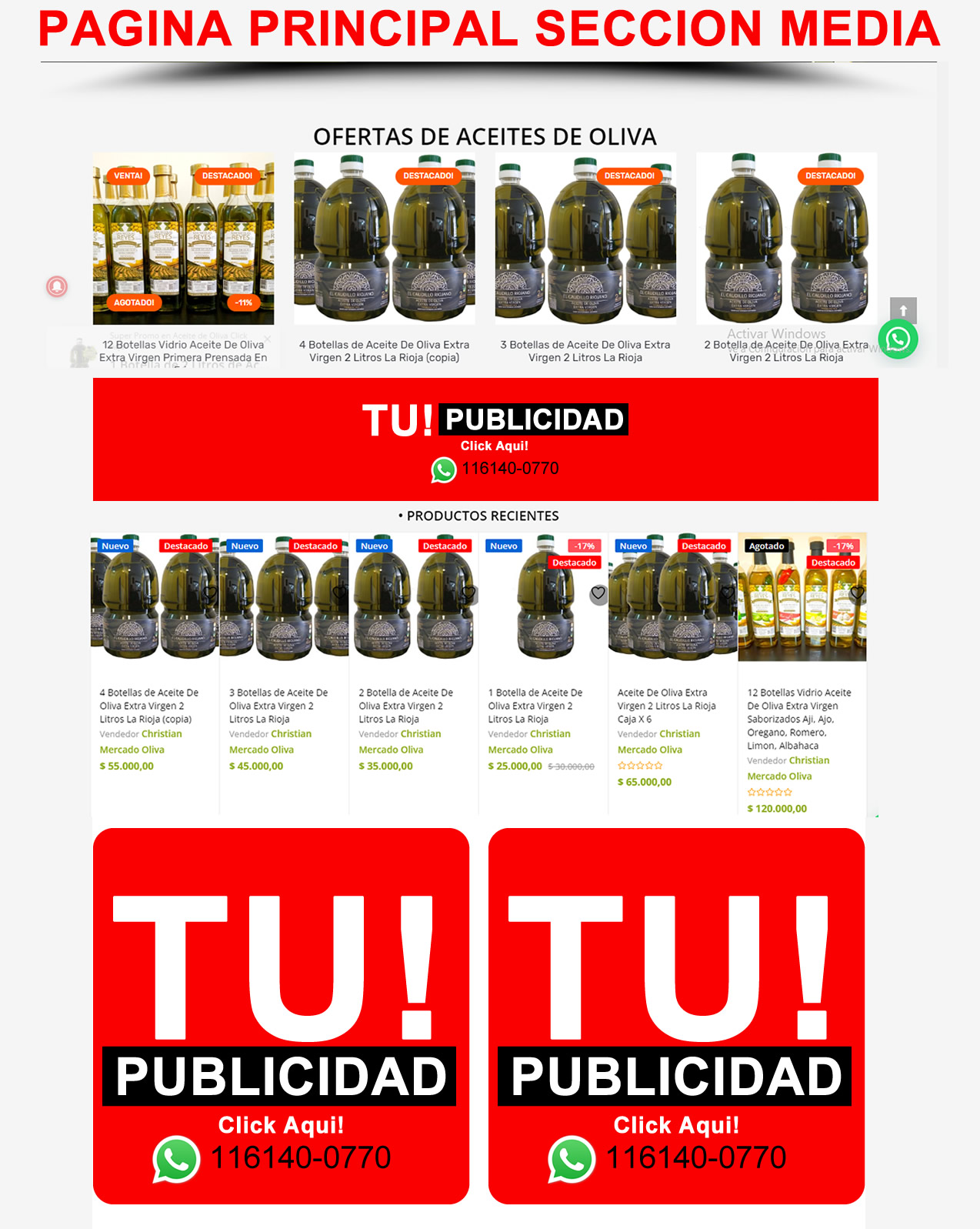 ACEITE DE OLIVA PUBLICIDAD