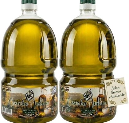 2 Botellas Aceite De Oliva Extra Virgen Mendoza Prensa Frio
