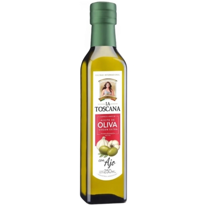 Aceite De Oliva con Ajo La Toscana Extra Virgen