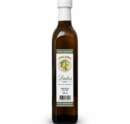 Aceite de Oliva Virgen Extra Dates (AOVE) 500cc Vidrio San Juan